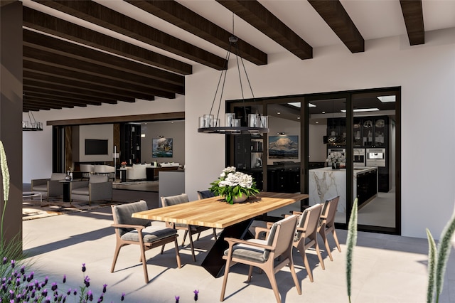 298 Brownell Howland, Santa Fe, NM 87501 - view of patio / terrace with outdoor dining space