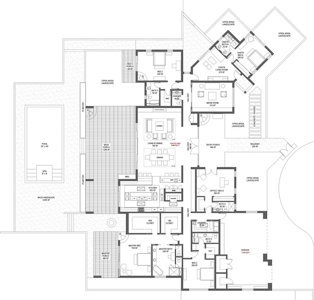 298 Brownell Howland, Santa Fe, NM 87501 - view of room layout