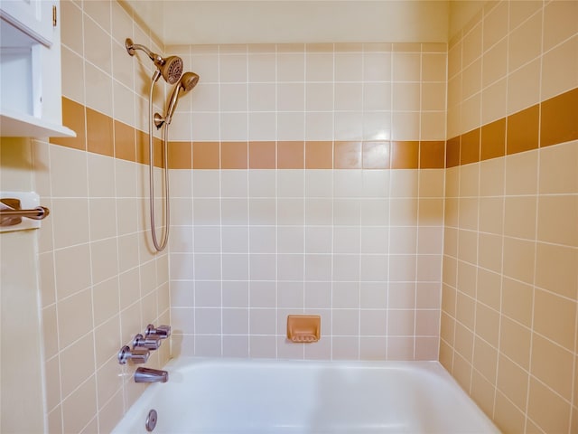 bathroom featuring washtub / shower combination