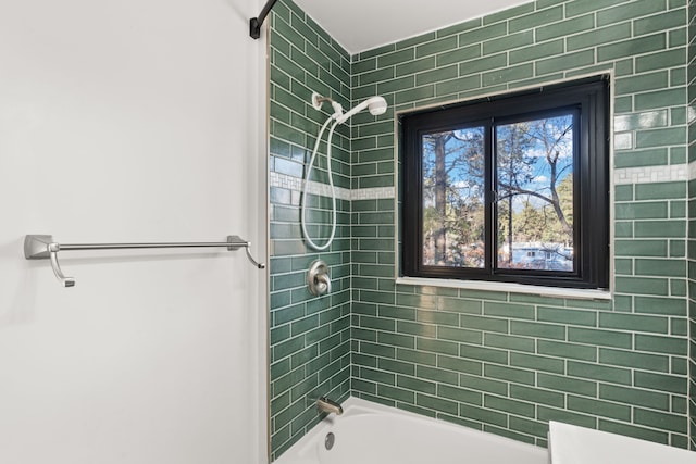 bathroom featuring tub / shower combination