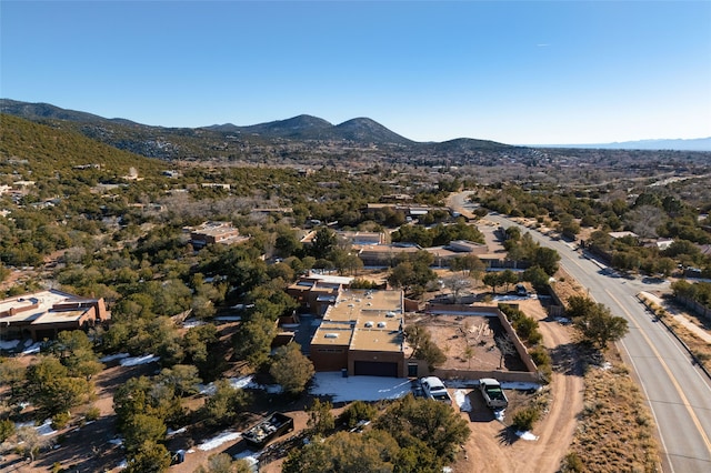 bird's eye view featuring a mountain view