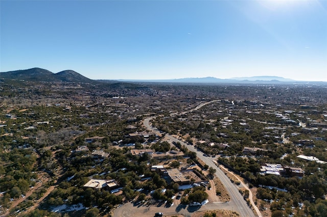 aerial view featuring a mountain view