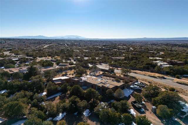 bird's eye view with a mountain view