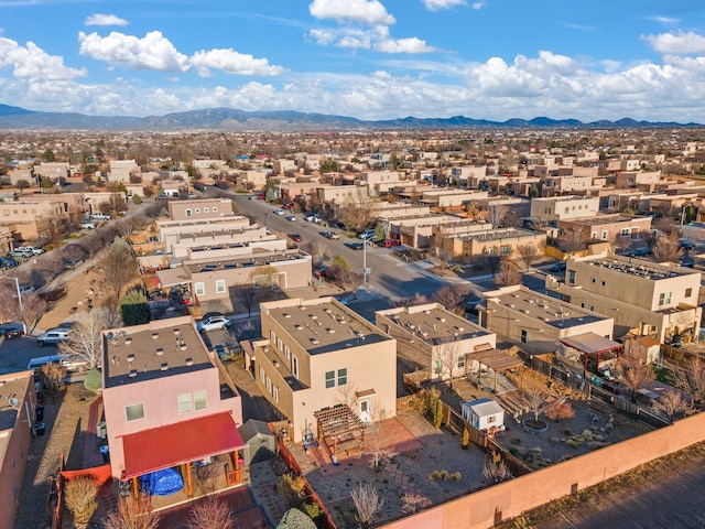 aerial view featuring a mountain view