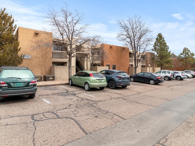 view of uncovered parking lot