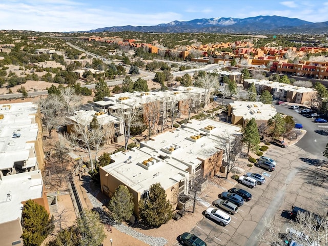 aerial view featuring a mountain view