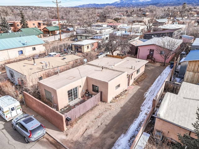 drone / aerial view with a mountain view