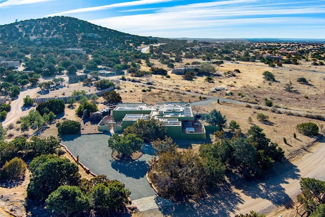 drone / aerial view with a mountain view