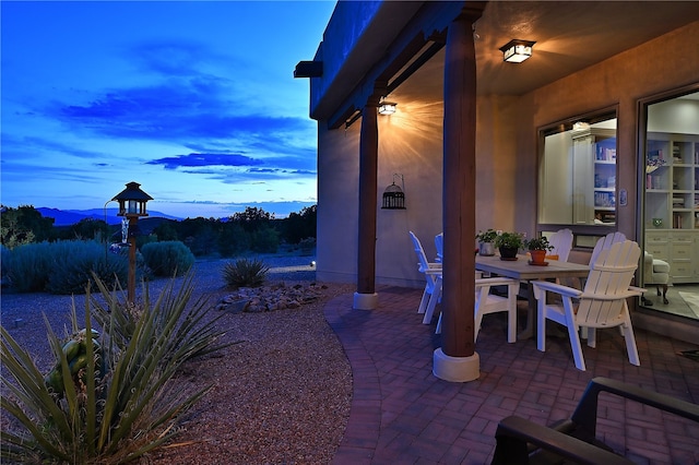 view of patio with outdoor dining area