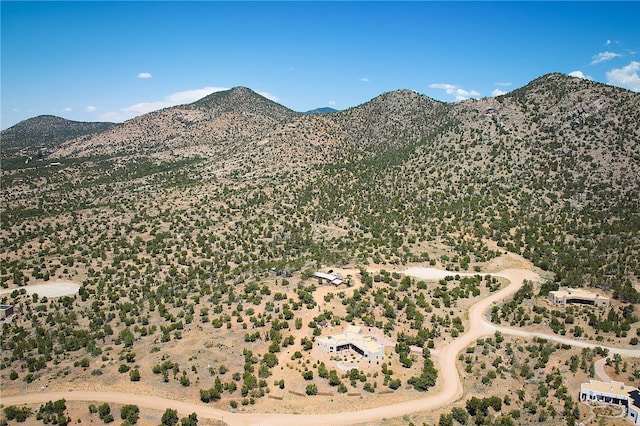 aerial view featuring a mountain view