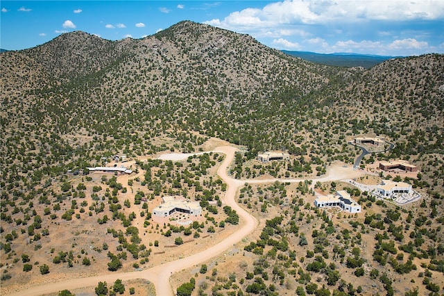 drone / aerial view with a mountain view