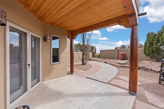 view of patio with fence