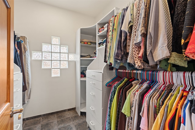 view of walk in closet