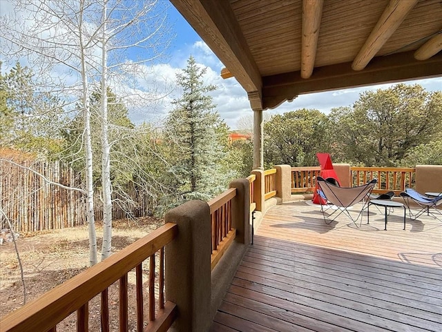 view of wooden terrace