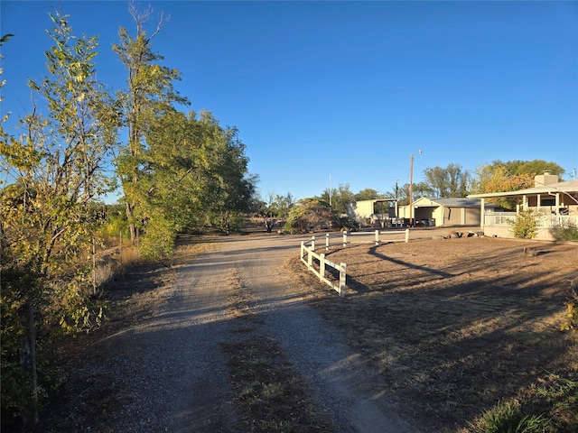 view of road featuring driveway