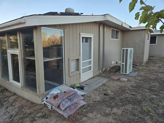 back of property with ac unit