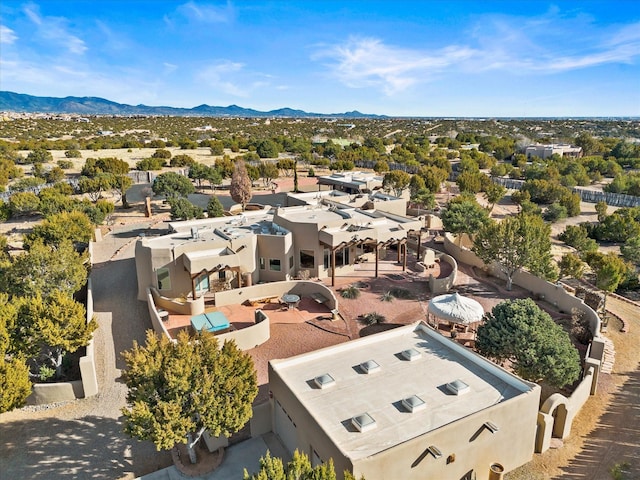 aerial view featuring a mountain view