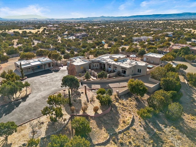 aerial view featuring a mountain view