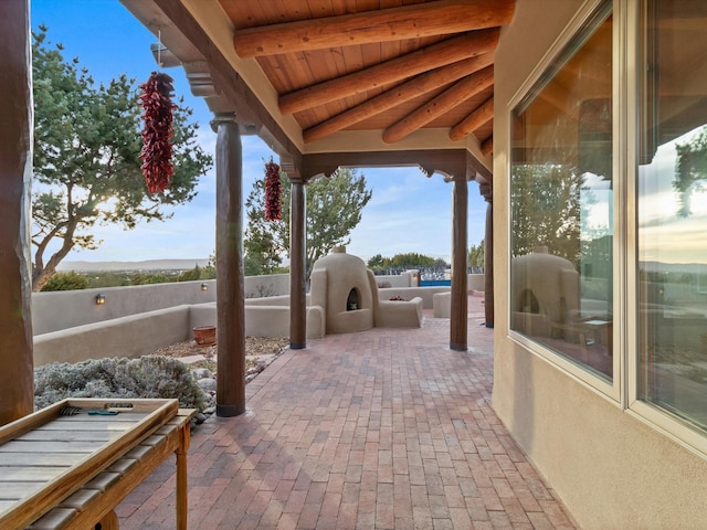 view of patio / terrace with fence