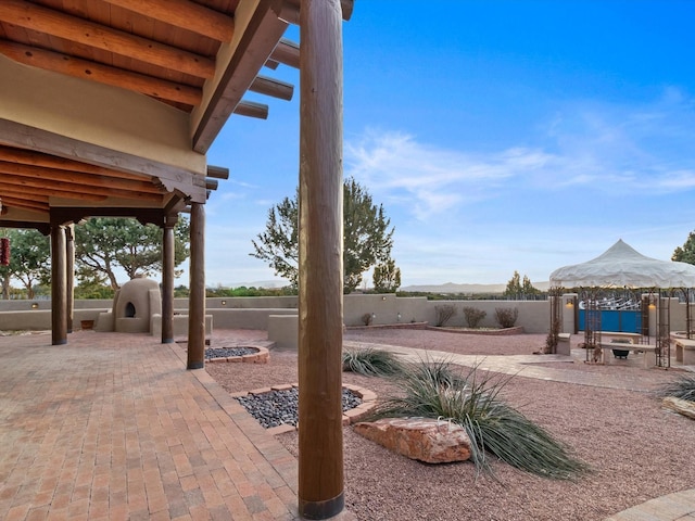 view of patio / terrace with a fenced backyard