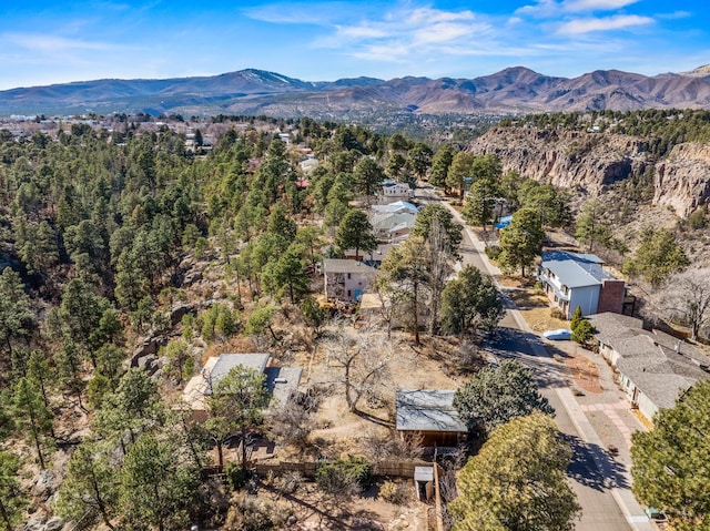 aerial view featuring a mountain view