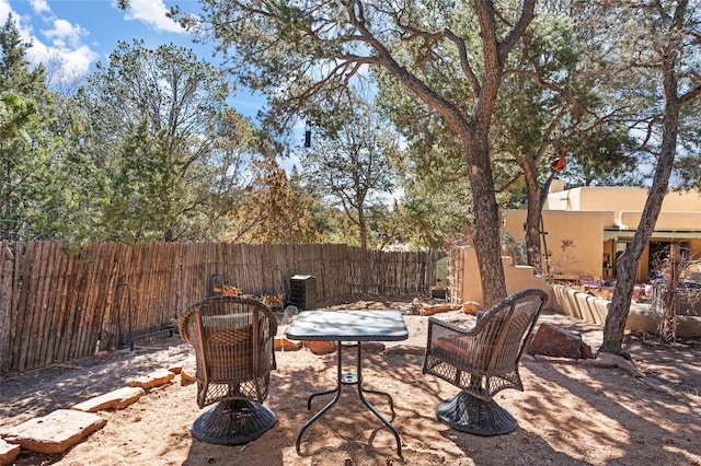 view of patio / terrace with a fenced backyard