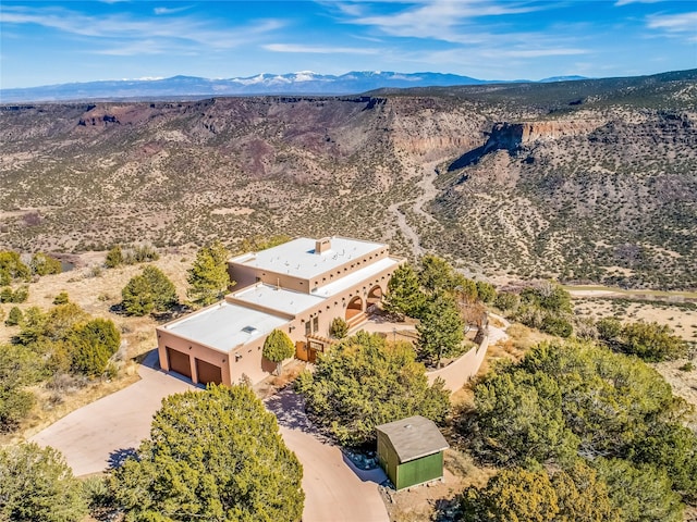 aerial view featuring a mountain view