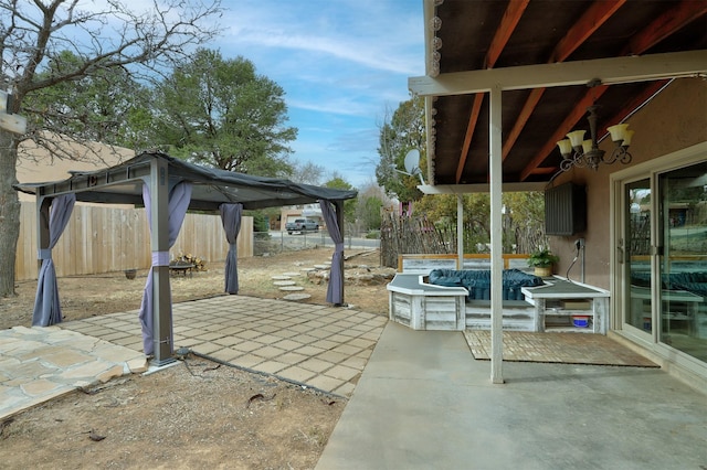 view of patio with fence