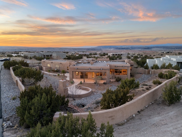 exterior space featuring a mountain view