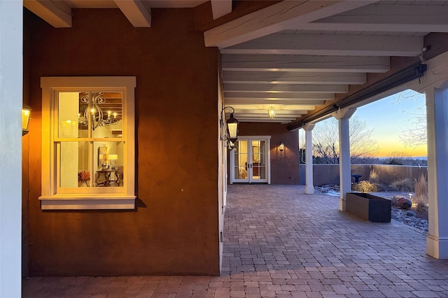 view of patio with french doors