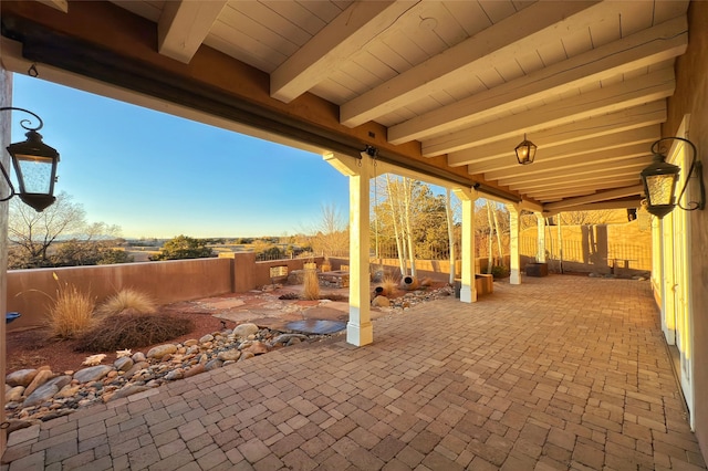 view of patio / terrace with a fenced backyard