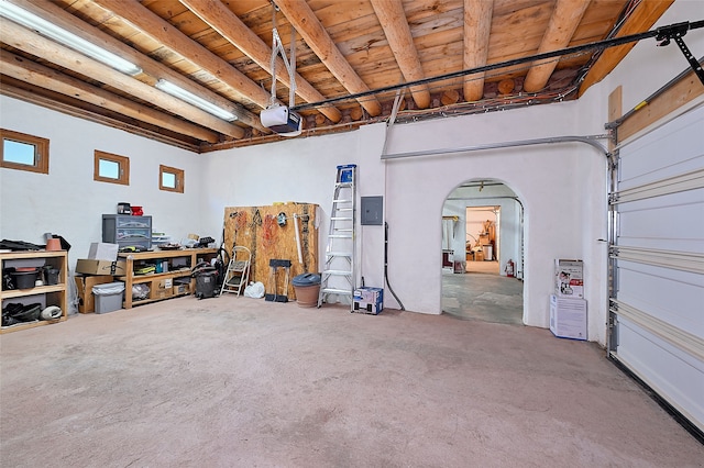 garage featuring a garage door opener