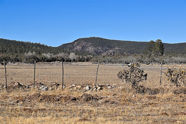 property view of mountains featuring a rural view