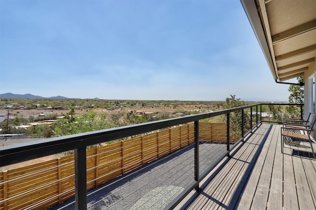 balcony with a mountain view