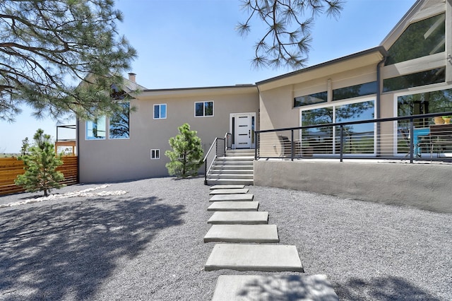 view of front of home featuring stucco siding