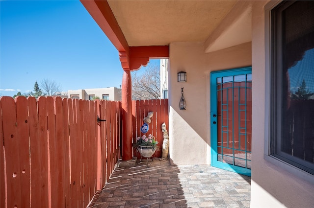 view of patio with fence