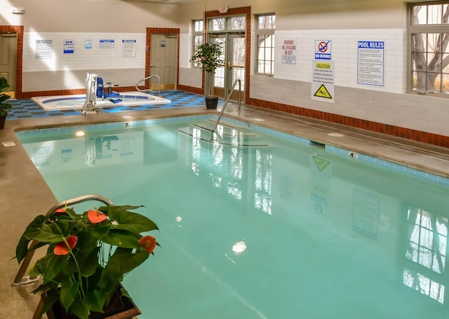 community pool with french doors