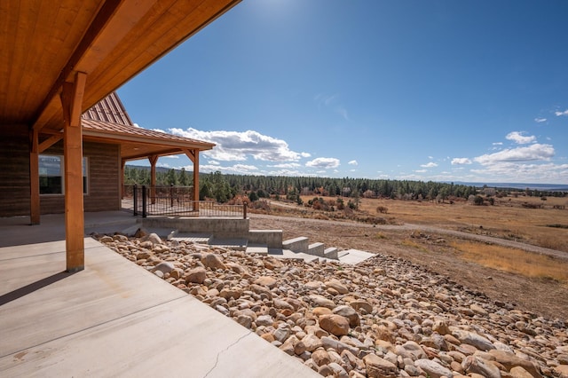 view of yard featuring a patio area