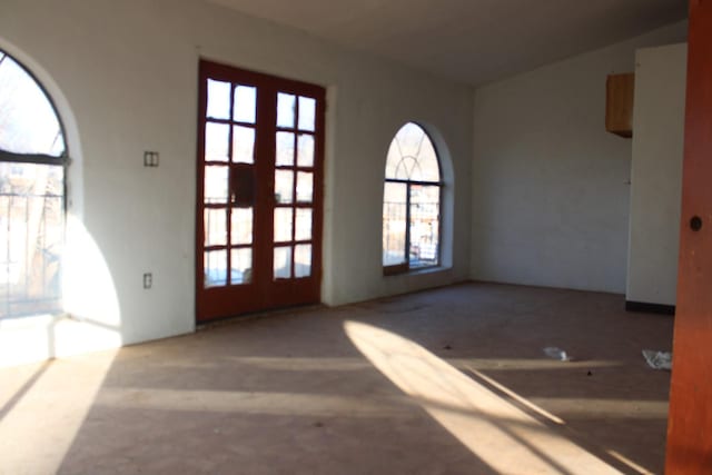 interior space with french doors