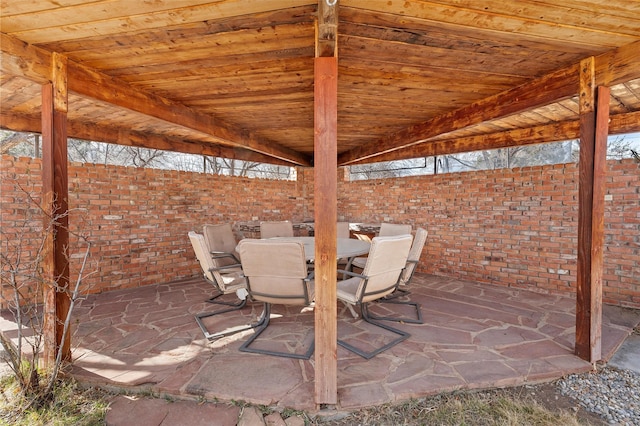 view of patio / terrace with outdoor dining area