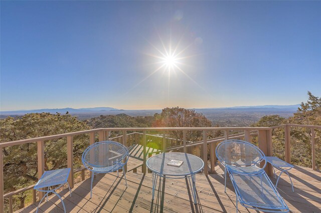 balcony with a mountain view