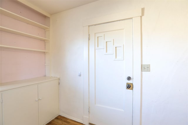 interior space featuring light wood finished floors