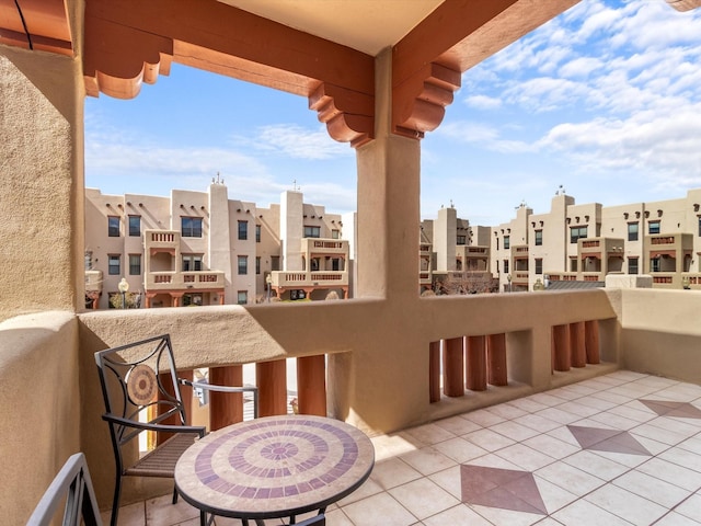 balcony with a residential view