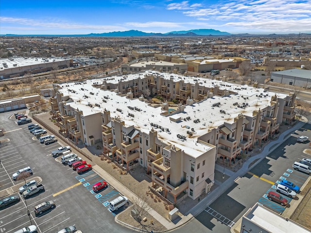 bird's eye view featuring a mountain view