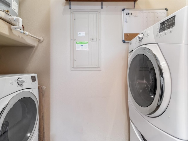 laundry area featuring electric panel and laundry area