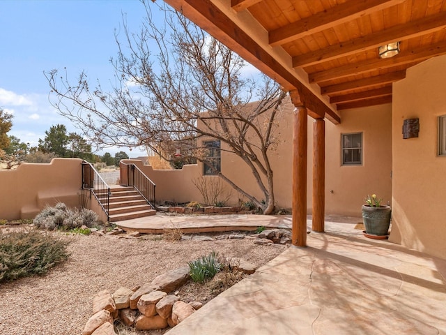 view of yard with a patio