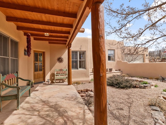 view of patio / terrace with fence