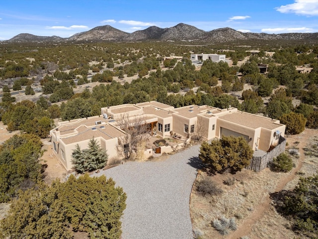 bird's eye view featuring a mountain view