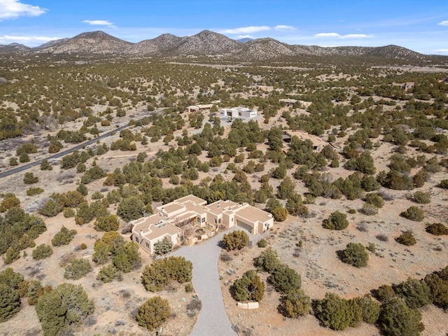 bird's eye view featuring a mountain view