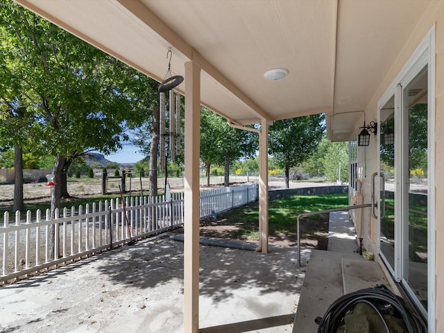 view of patio / terrace with fence